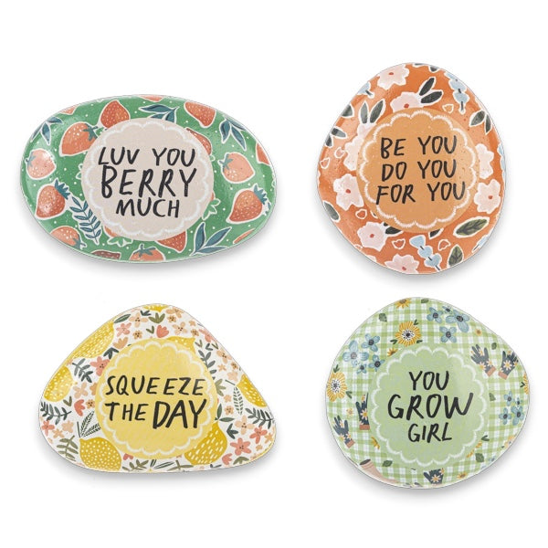 Uplifting Painted Art Rocks | Decorative Resin Stones with Inspirational Messages