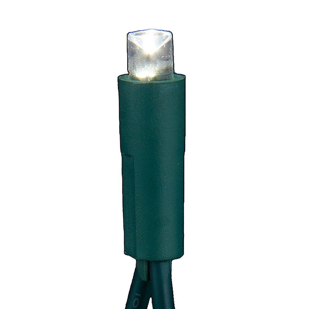 50-Light 5MM LED Green Wire Light Set - 'Silver & Gold'