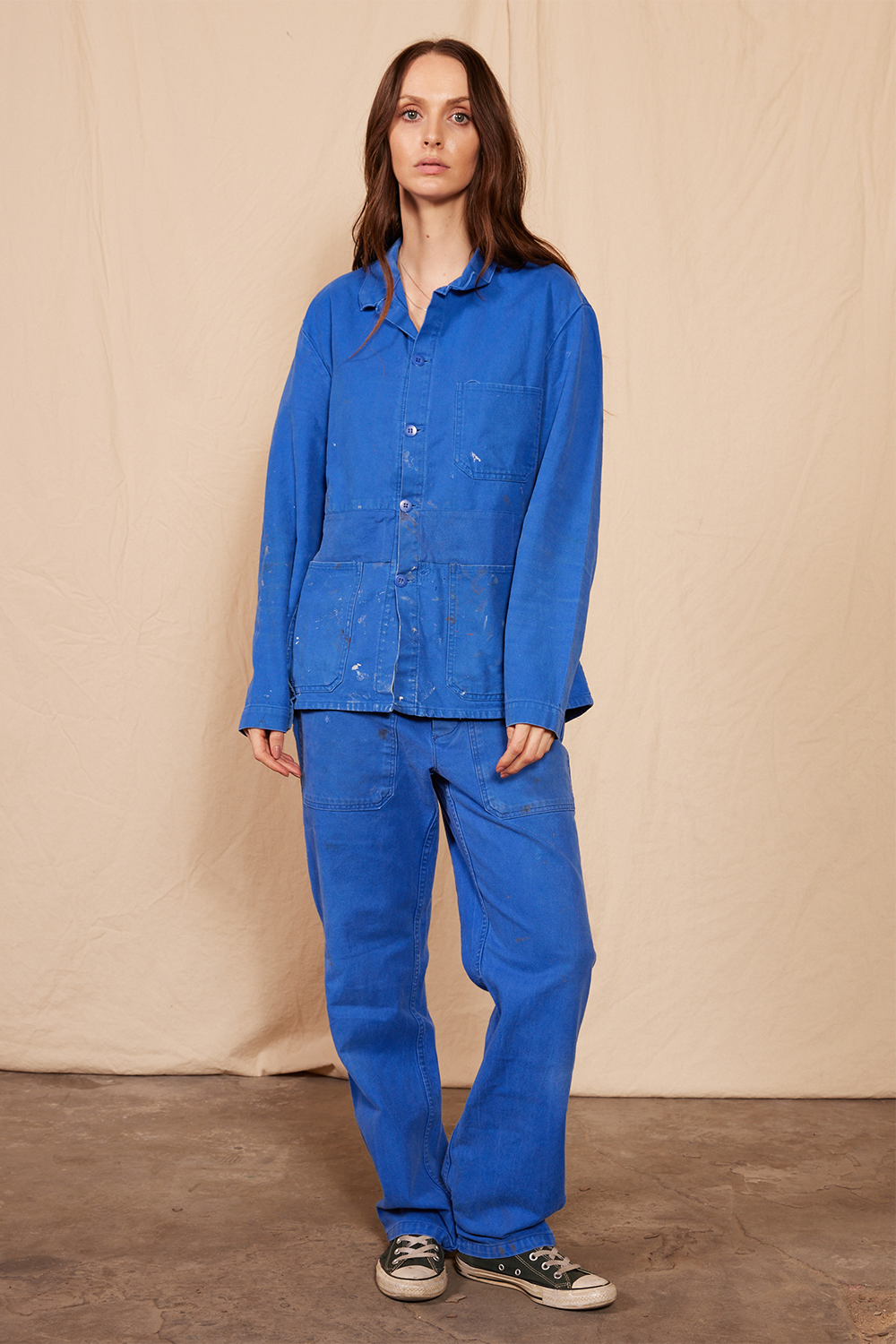 80s Vintage Blue Chore Coat by People of Leisure