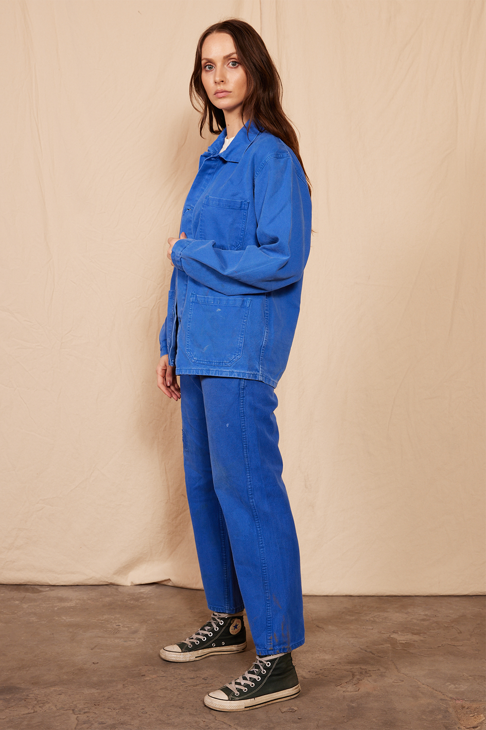 80s Vintage Blue Chore Coat by People of Leisure