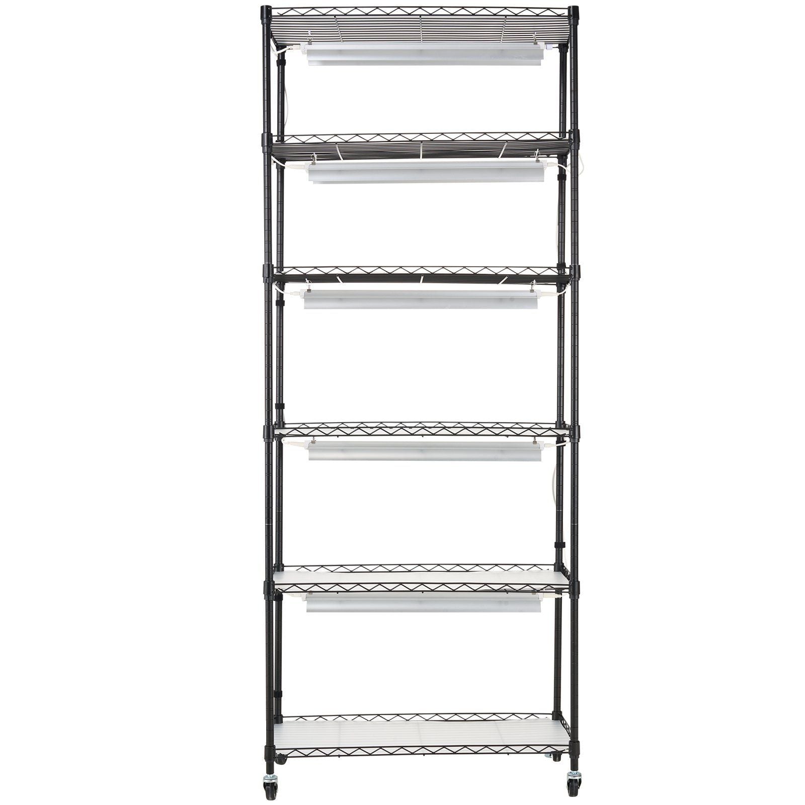 VEVOR DIY Plant Stand with Grow Lights 6 Tiers 192W 70.9" Tall Plant Grow Shelf