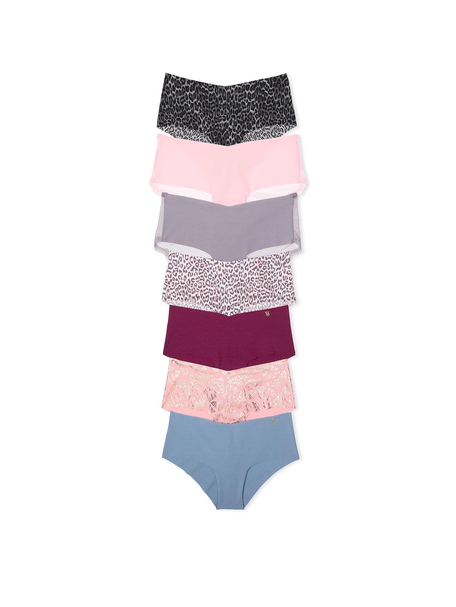Victoria's Secret Women's No Show Cheeky Underwear, Minimal Coverage Panties for Women, Multi Pack (XS-XXL)