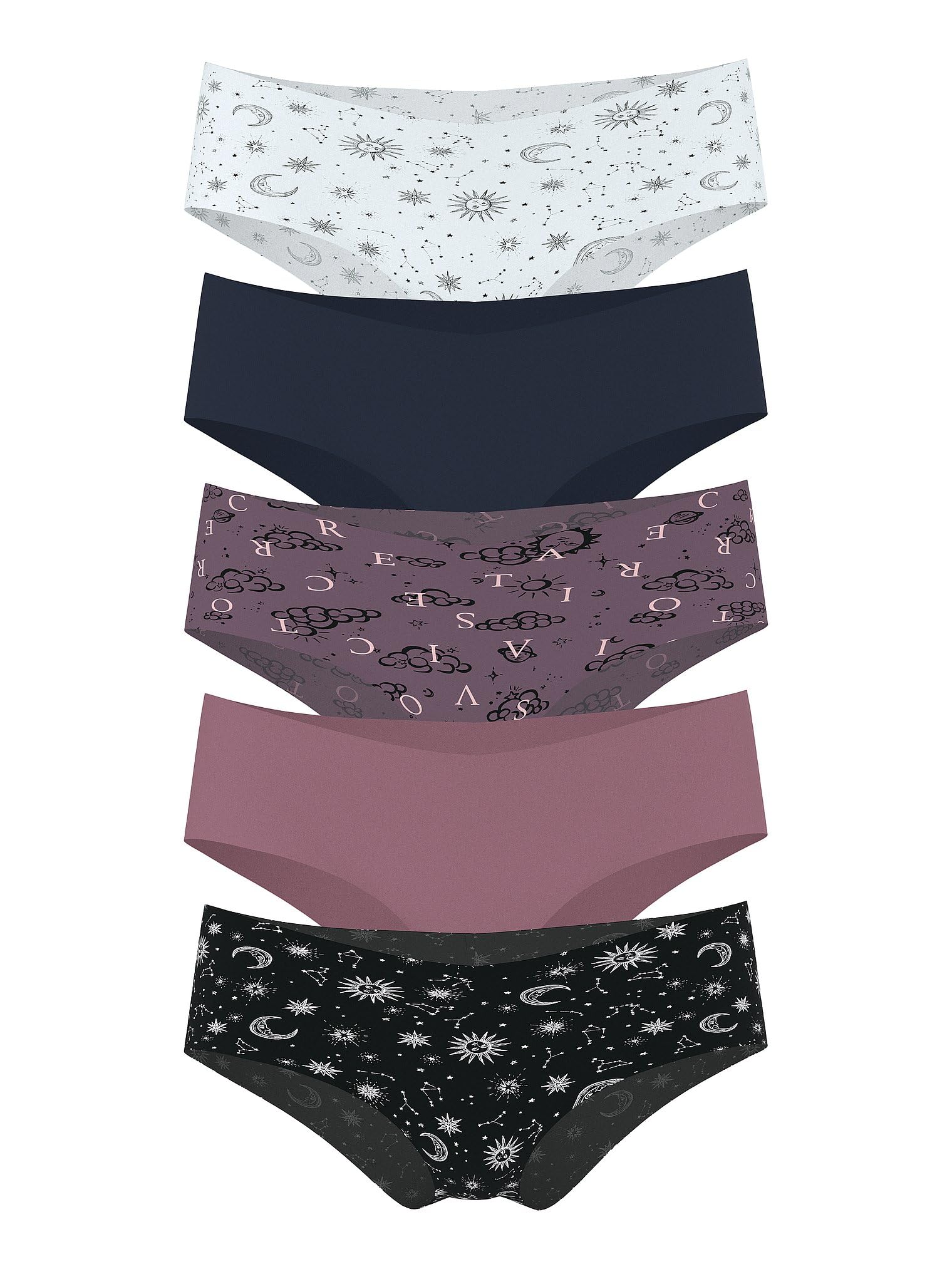 Victoria's Secret Women's No Show Cheeky Underwear, Minimal Coverage Panties for Women, Multi Pack (XS-XXL)