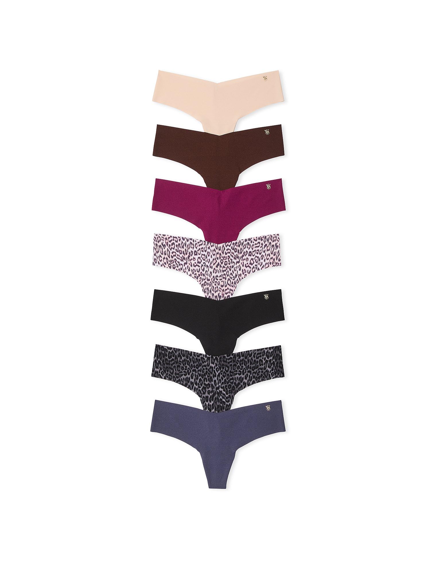 Victoria's Secret Women's No Show Thong Underwear, Panties for Women, Multi Pack (XS-XXL)