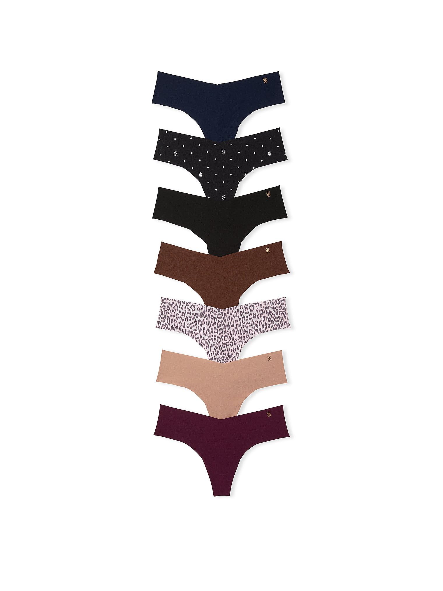 Victoria's Secret Women's No Show Thong Underwear, Panties for Women, Multi Pack (XS-XXL)