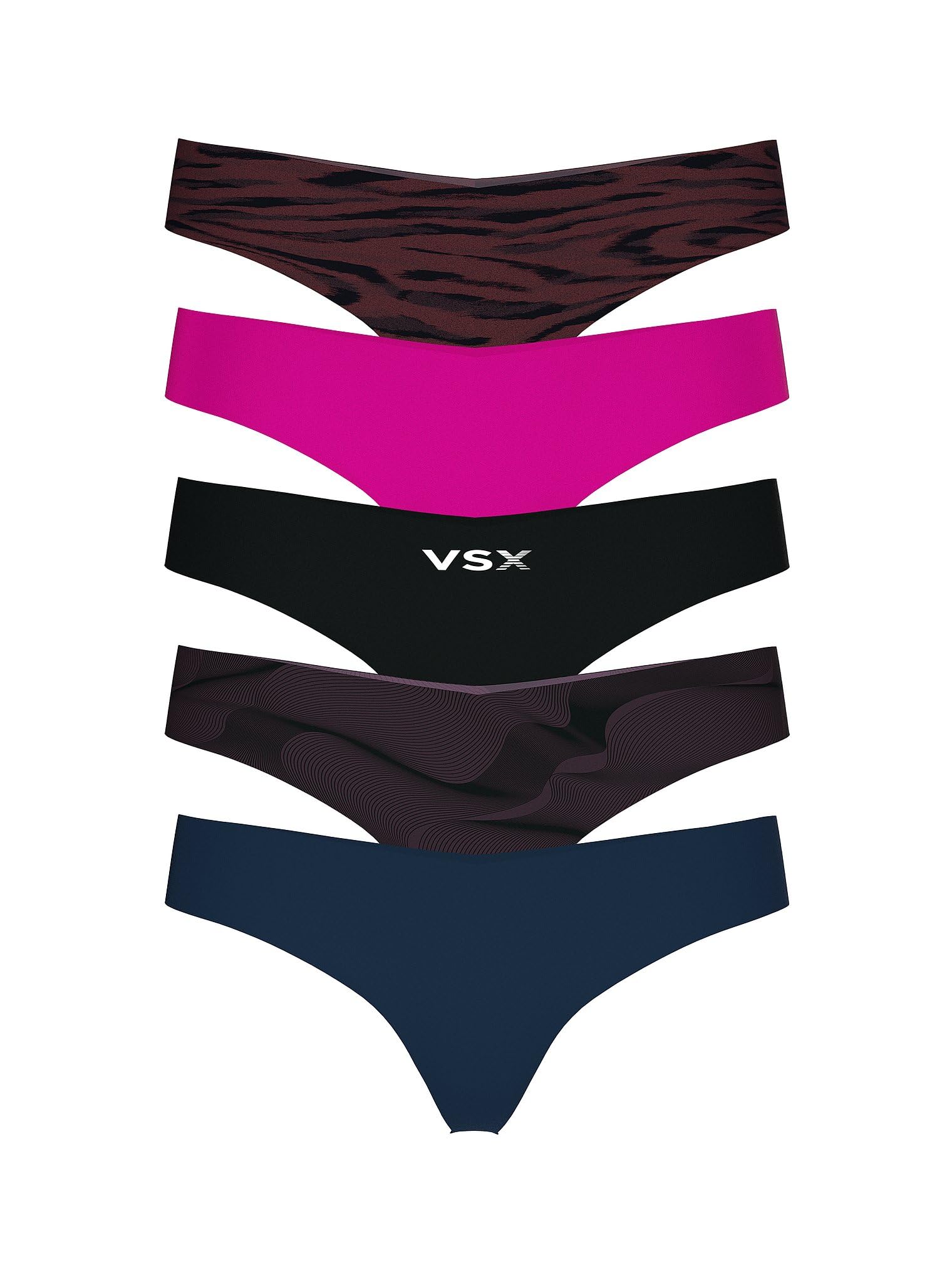 Victoria's Secret Women's No Show Thong Underwear, Panties for Women, Multi Pack (XS-XXL)