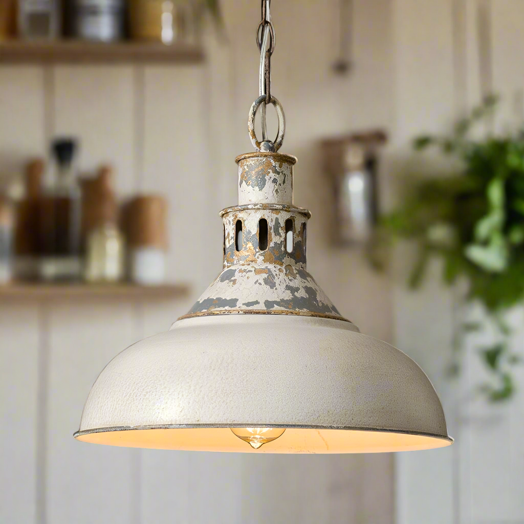 Vintage Farmhouse Metal Pendant Light
