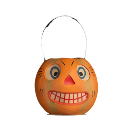 Vintage Striped Pumpkin Bucket by Bethany Lowe Designs