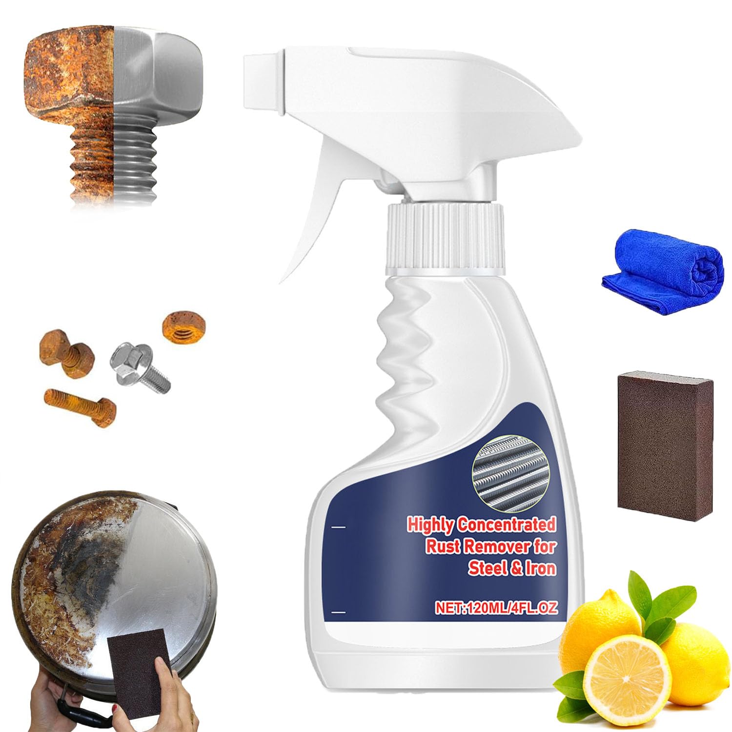 Viyshop Rust Remover, Peony Rust Remover, Heavy Duty RustRemover for Metal, Heavy Duty MetalRustRemover, HeavyDuty Metal RustRemover Spray, High-Speed Rust Powerful RustRemover forMetal (1)