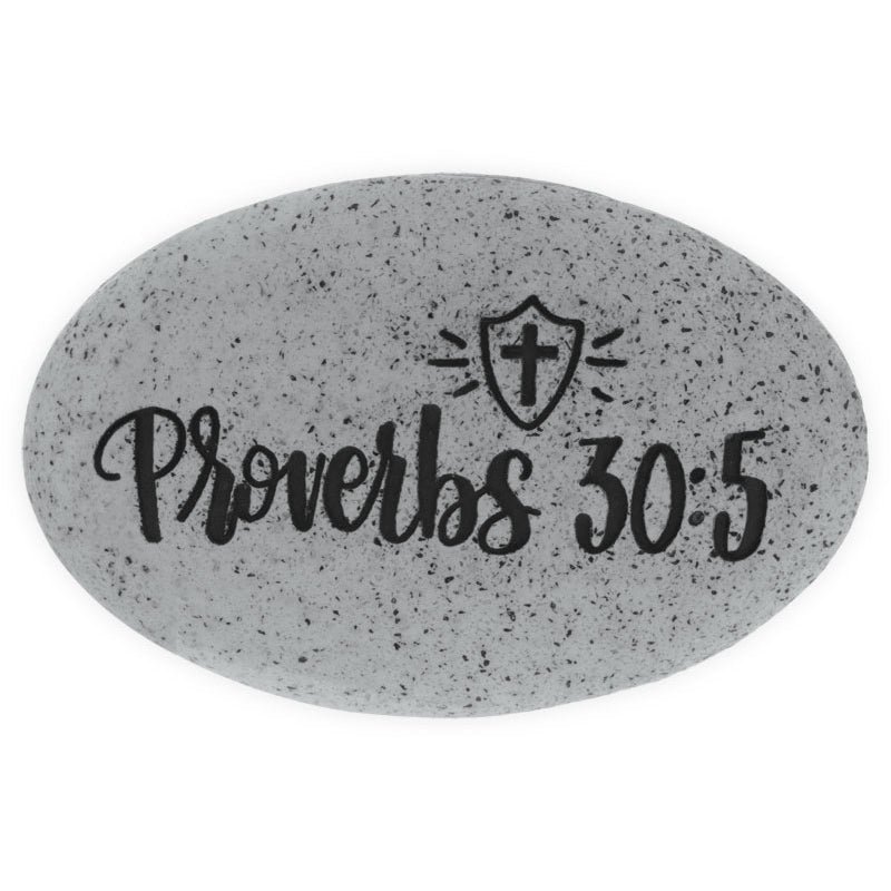 Proverb Stone - He is a Shield to those Who take Refuge in Him