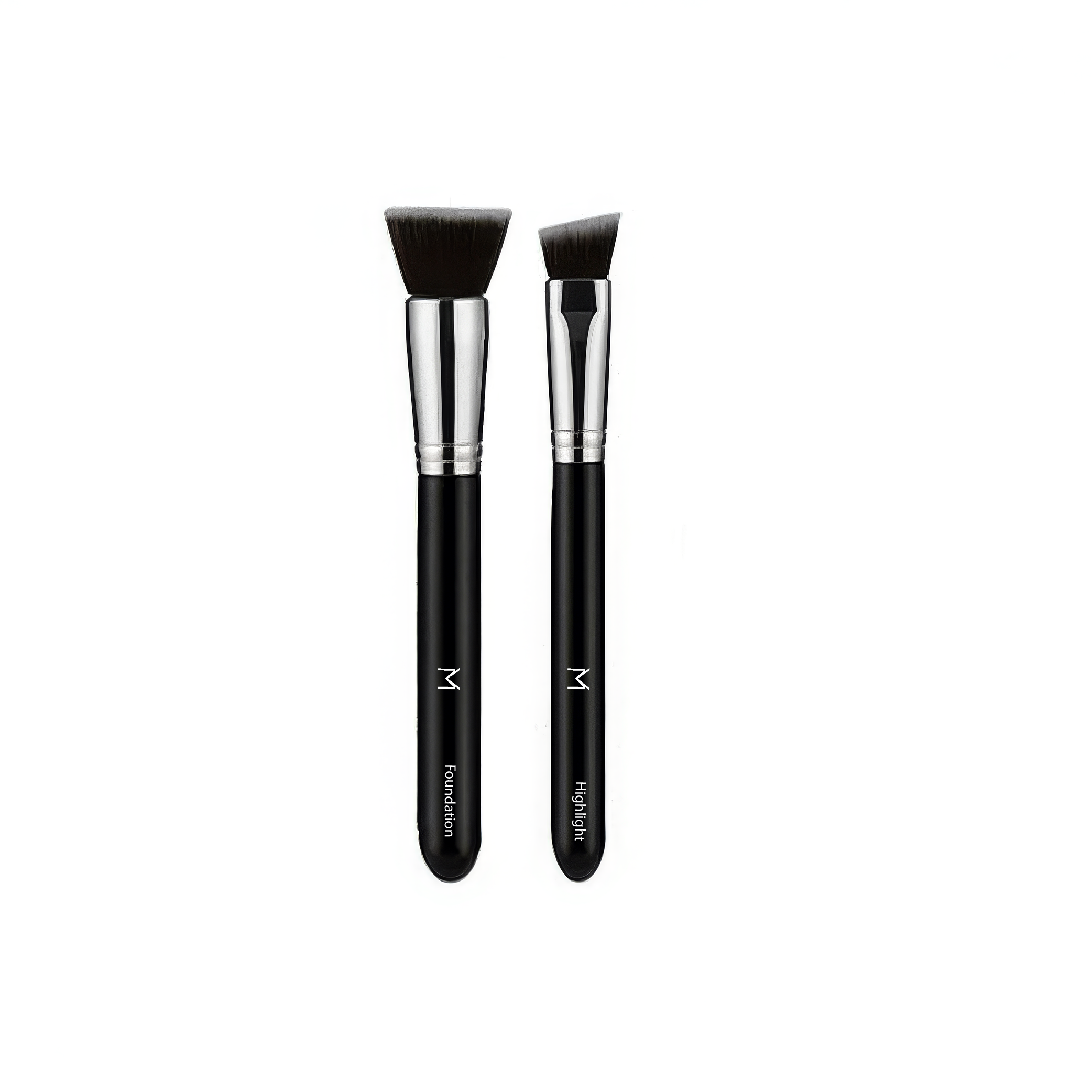 Brush Duo Makeup Brush Set – Foundation + Highlight & Conceal Brushes