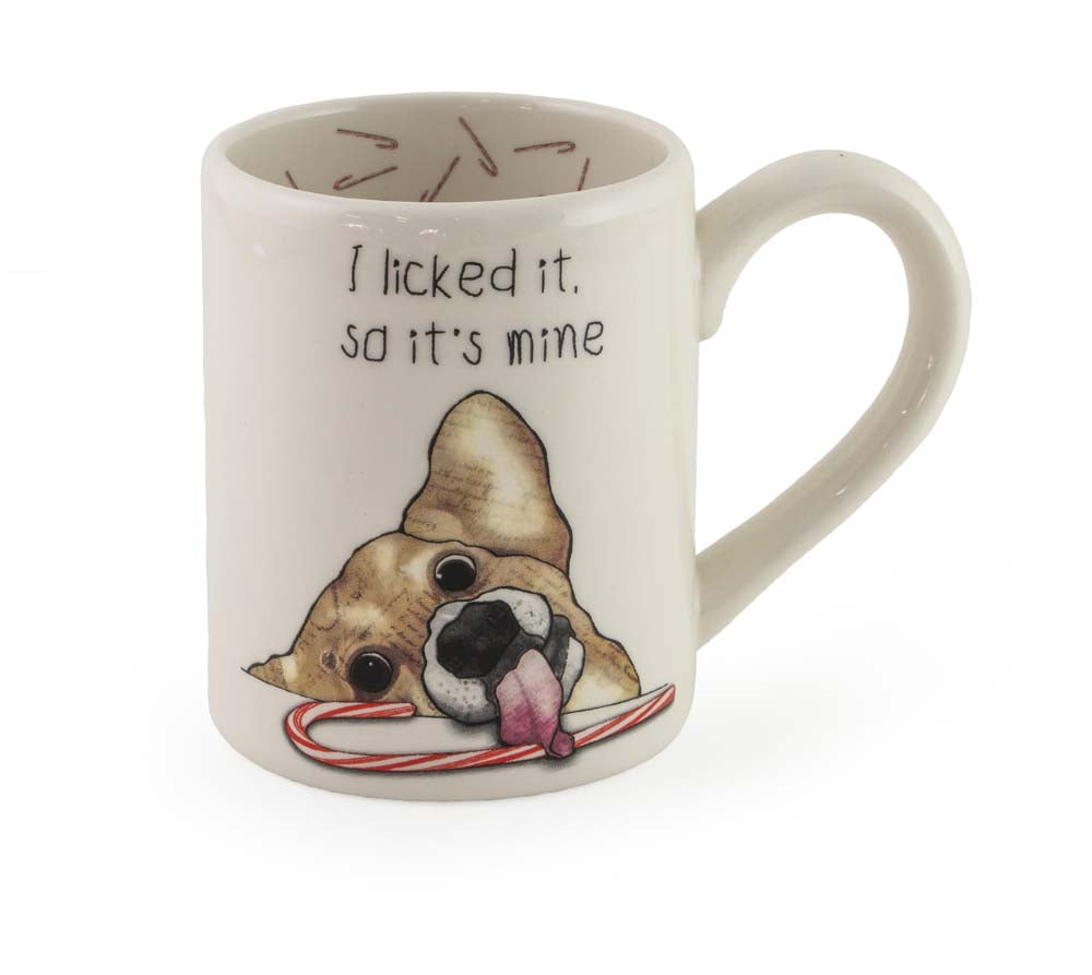 I Licked It Christmas Dog Mug