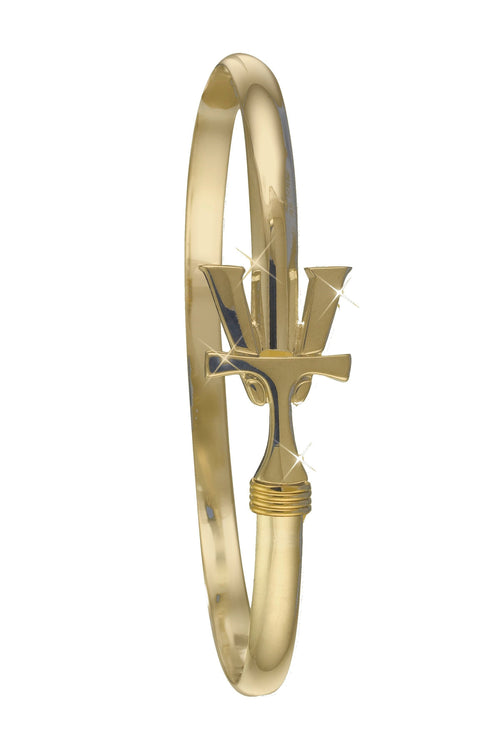Vermont  Hook Bracelet with Gold 'VT' - 4mm Band - 6.5 Inch