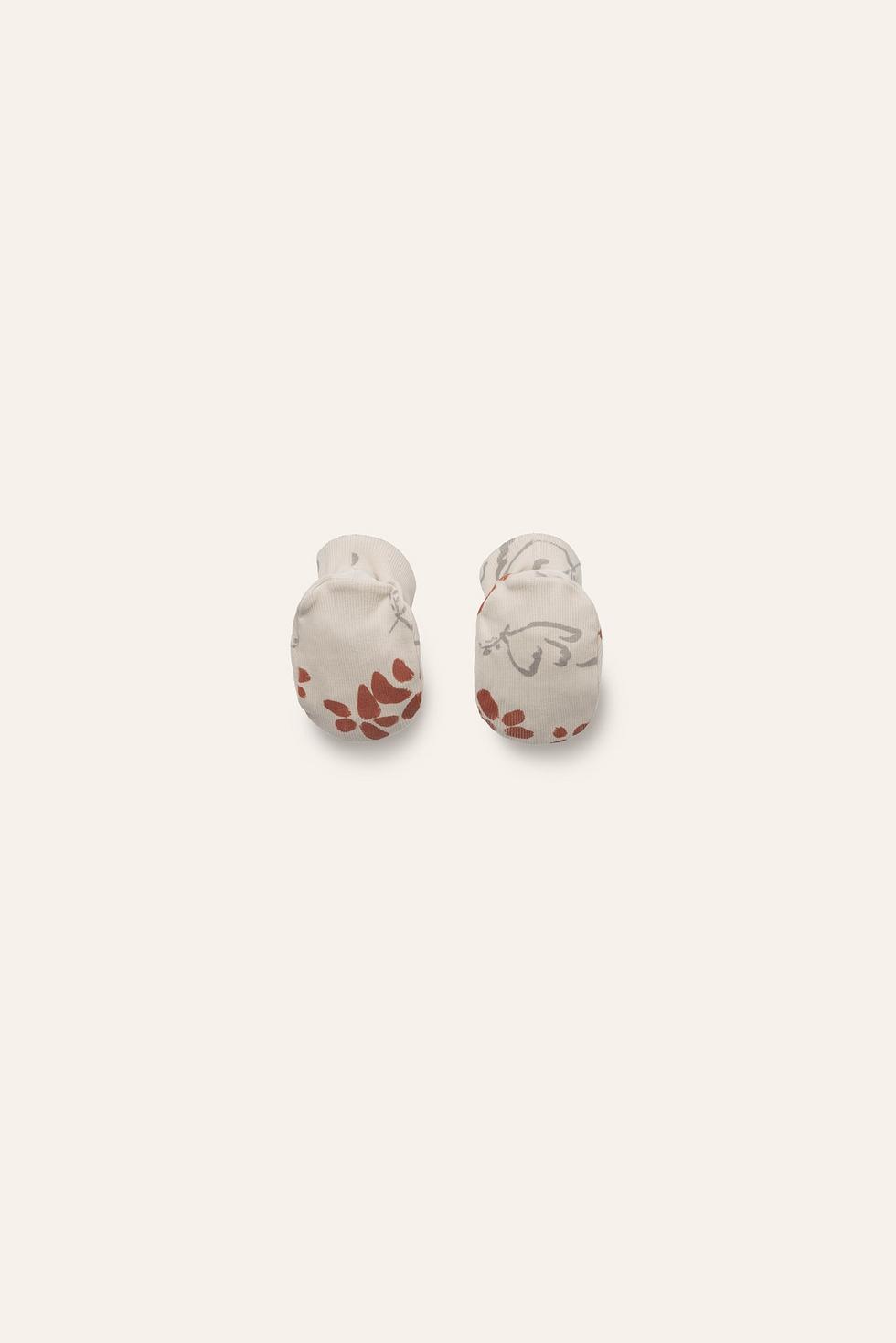 Organic Pima Cotton Baby Booties - Peace