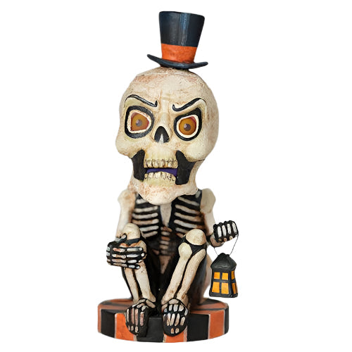 Waitin' on the Skelly Train Folk Art Figure by Jorge de Rojas