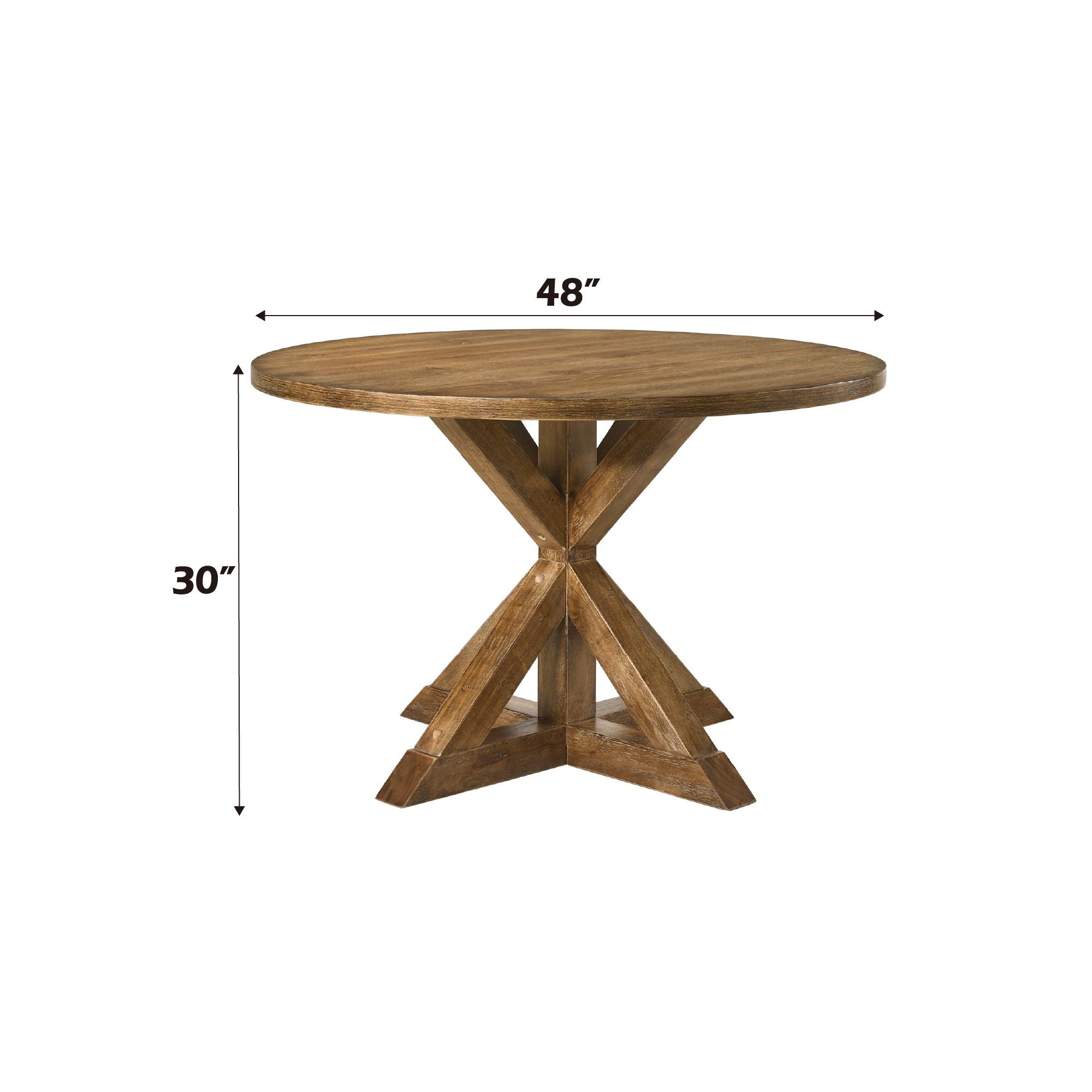 Wallace II Weathered Oak Finish Dining Table