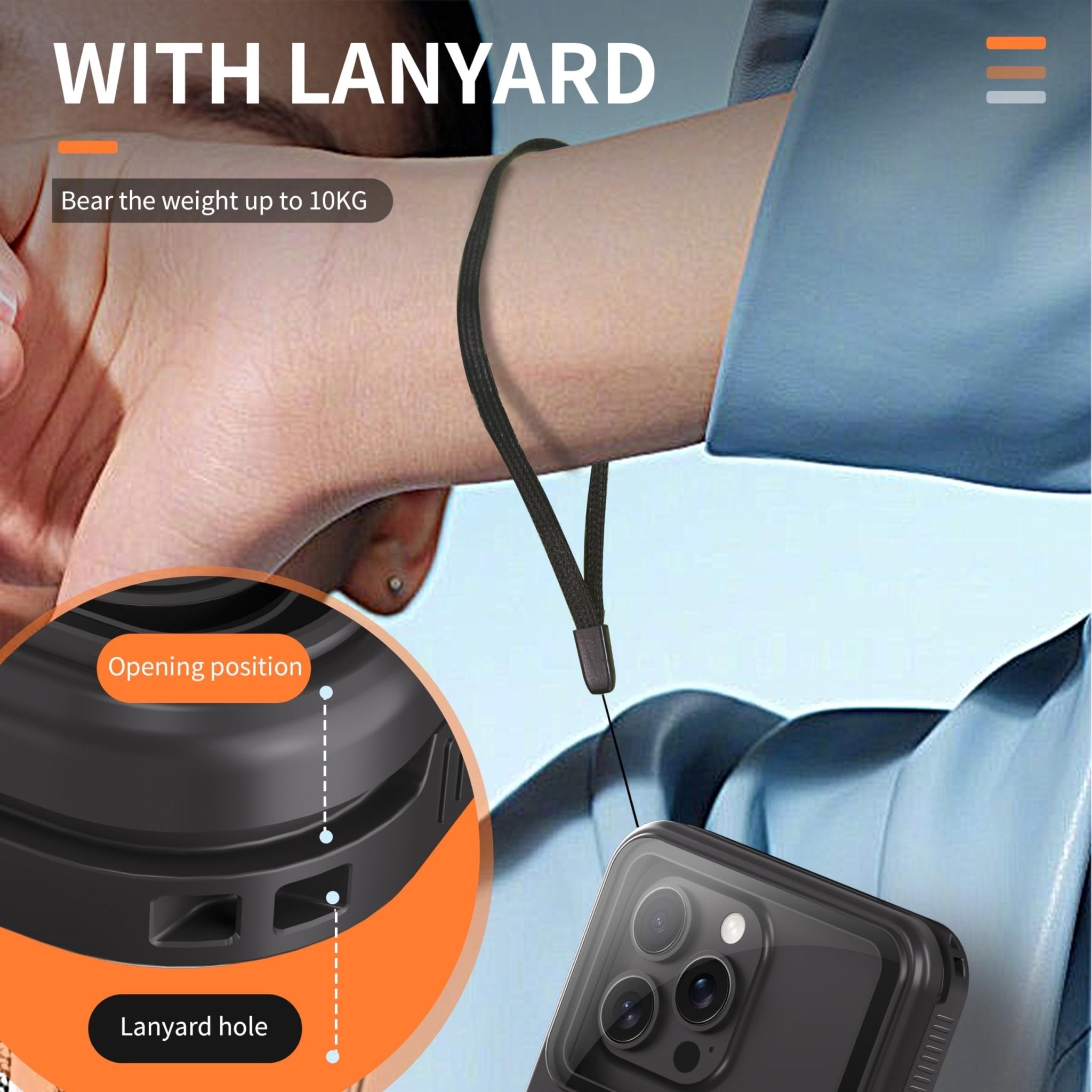 Waterproof Phone Case, Universal Underwater Pouch Dry Bag, Waterproof Self-Check Function, Beach Travel Essentials Snorkeling Case Compatible for iPhone 6.7 inch (Black, 6.7 inch)