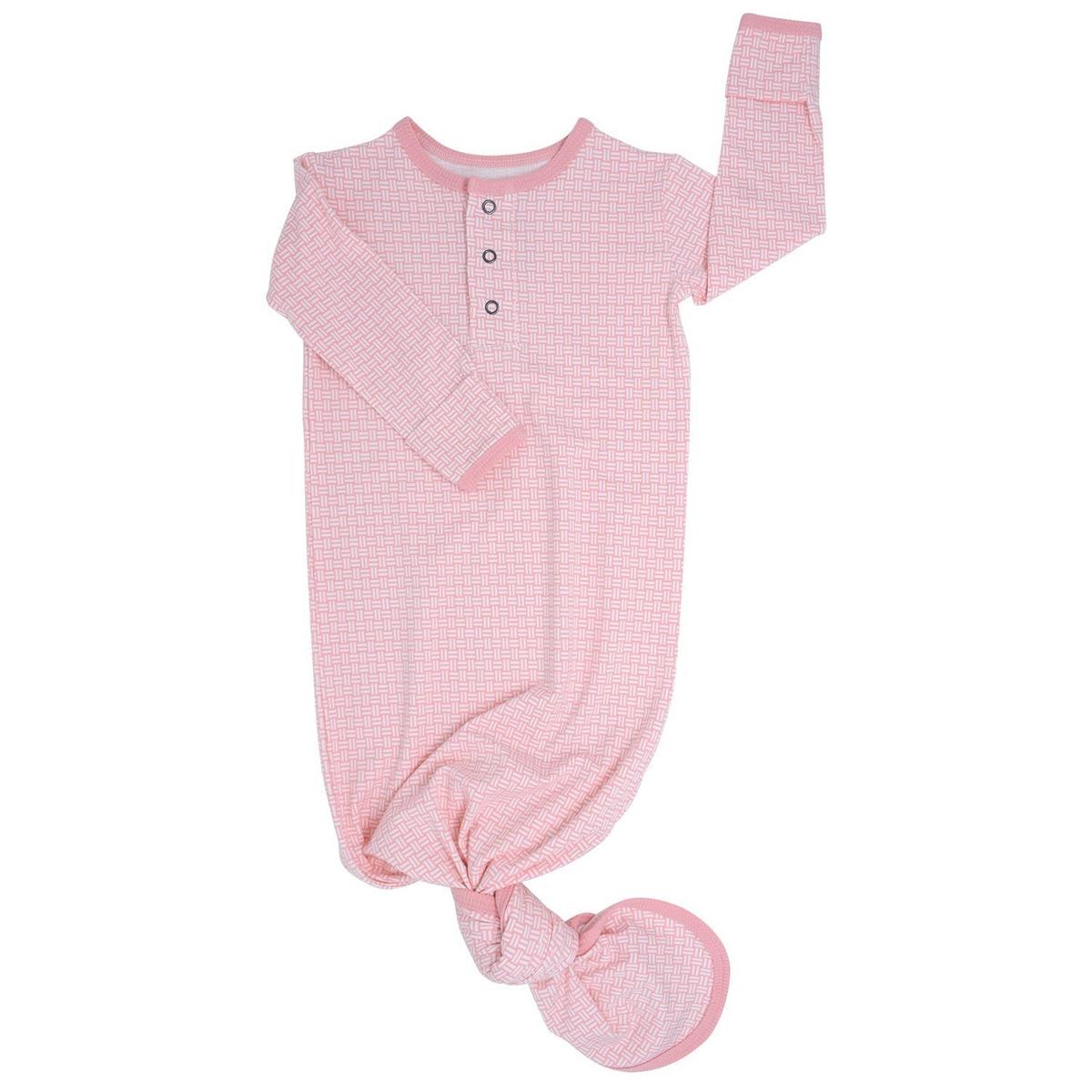 Knotted Gown - Pink Basketweave