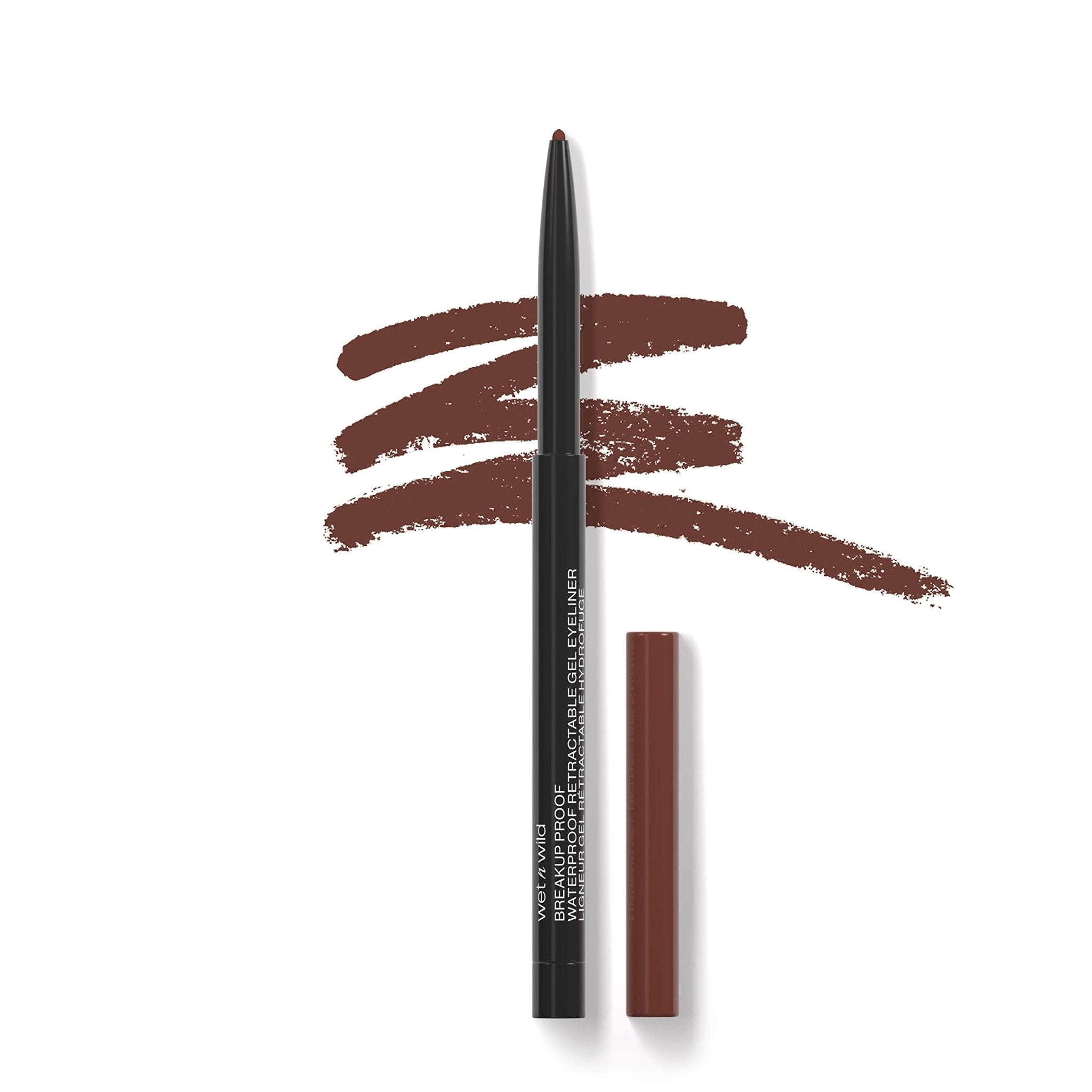 wet n wild Mega Last Breakup Proof Retractable Eyeliner - Waterproof 16-Hour Long-Lasting Wear, Cruelty-Free & Vegan - Blackest Black