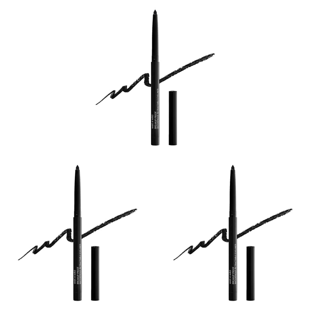 wet n wild Mega Last Breakup Proof Retractable Eyeliner - Waterproof 16-Hour Long-Lasting Wear, Cruelty-Free & Vegan - Blackest Black