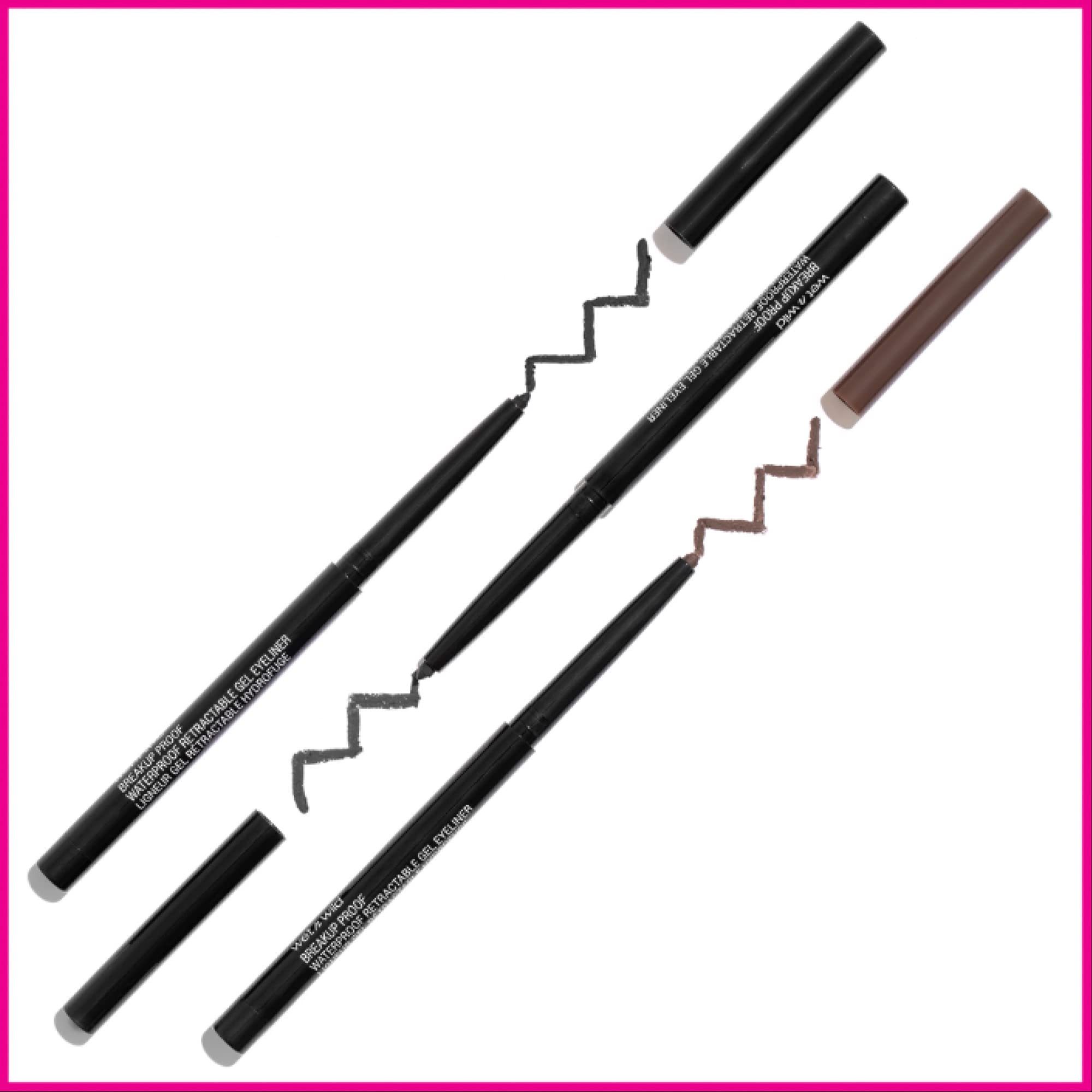 wet n wild Mega Last Breakup Proof Retractable Eyeliner - Waterproof 16-Hour Long-Lasting Wear, Cruelty-Free & Vegan - Blackest Black