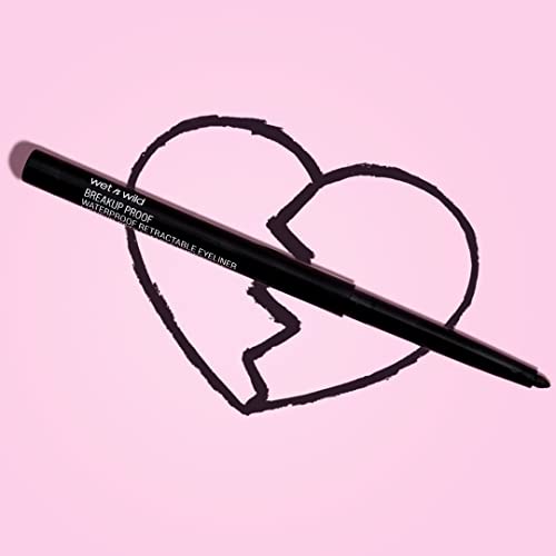 wet n wild Mega Last Breakup Proof Retractable Eyeliner - Waterproof 16-Hour Long-Lasting Wear, Cruelty-Free & Vegan - Blackest Black