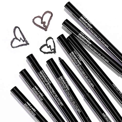 wet n wild Mega Last Breakup Proof Retractable Eyeliner - Waterproof 16-Hour Long-Lasting Wear, Cruelty-Free & Vegan - Blackest Black