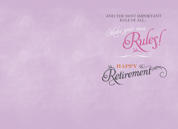 Retirement Rules Retirement Card