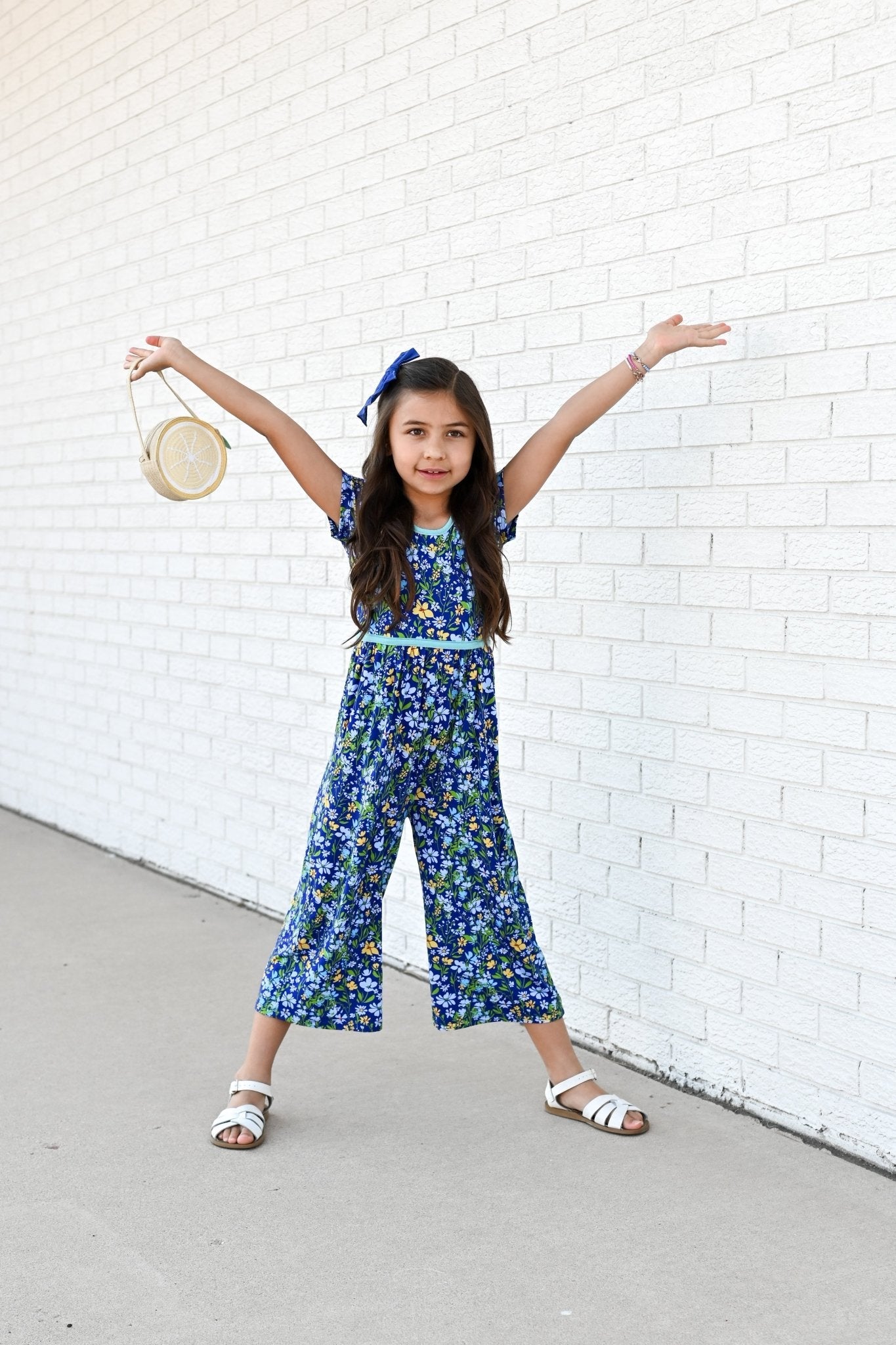 Wide Leg Romper in Wildflowers