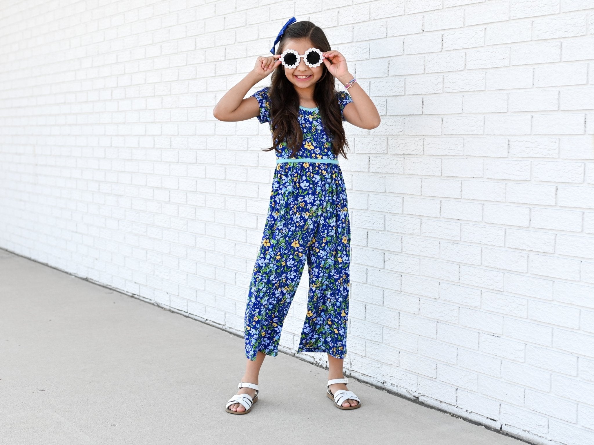 Wide Leg Romper in Wildflowers