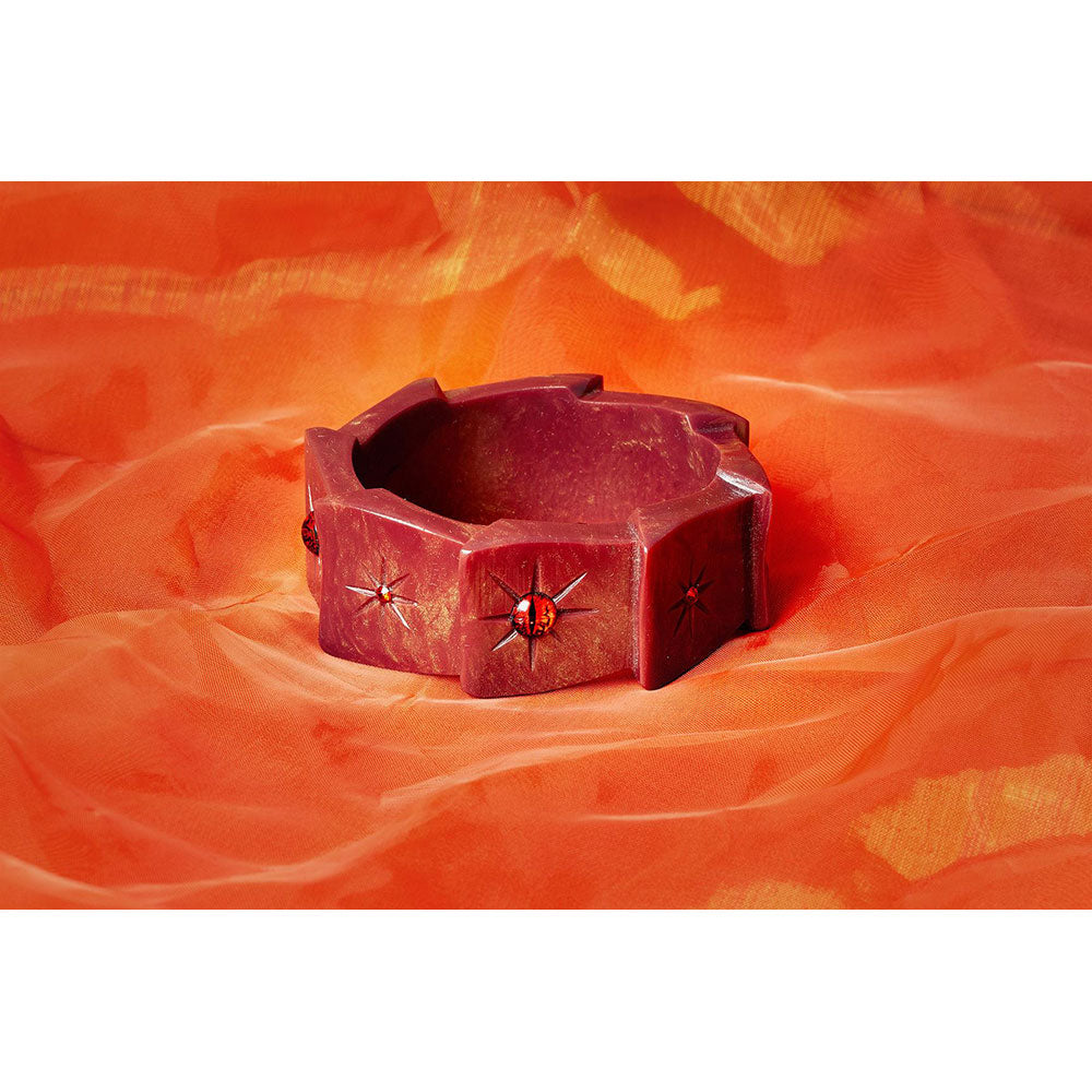Wide Mesmerised Bangle by Splendette
