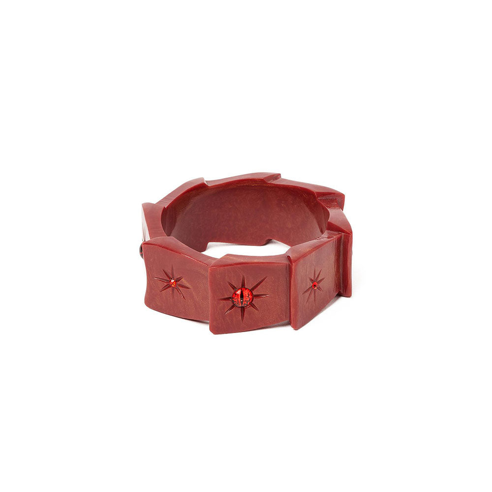 Wide Mesmerised Bangle by Splendette