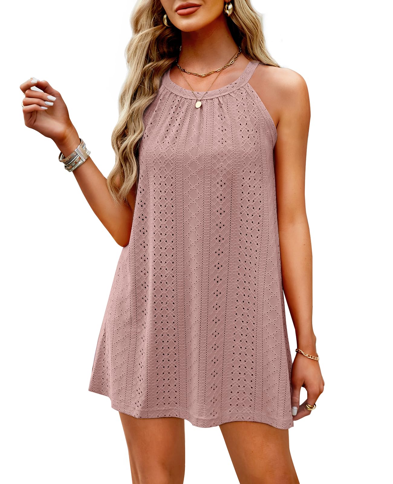 WIHOLL Swimsuit Cover Up for Women Crochet Hollow Out Summer Dresses for Women 2025