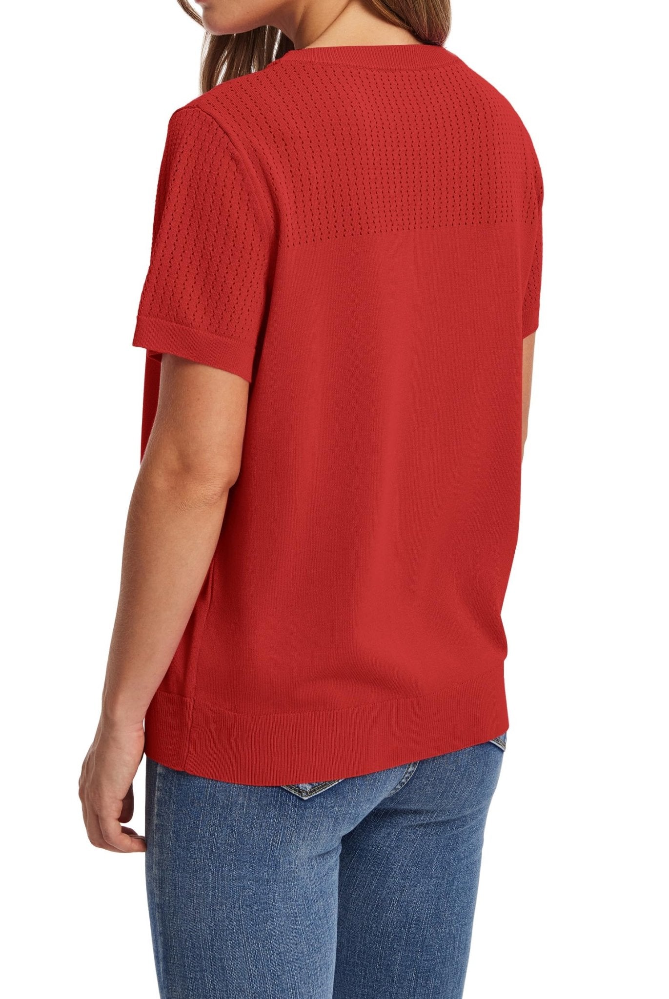 WIHOLL Women’s Short Sleeve Sweater 2025 Spring Summer Tops Pointelle Knit Business Casual Outfits Work Blouses Clothes n