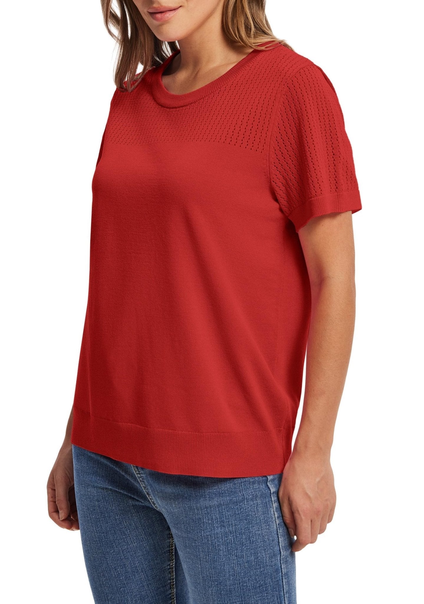 WIHOLL Women’s Short Sleeve Sweater 2025 Spring Summer Tops Pointelle Knit Business Casual Outfits Work Blouses Clothes n