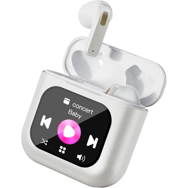 Wireless Earbuds Bluetooth 5.3 Headphones ENC Noise Cancelling in-Ear Earbuds with Wireless Charging Case LED Display Deep Bass Earphones Headset with Built-in Mic