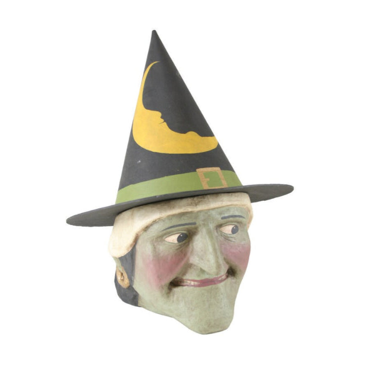 Witch Paper Mache Vintage Style Candy Bucket
