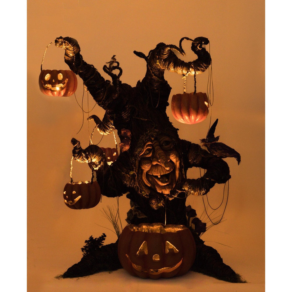 Witching Willow Tree with Jack O Lanterns by Katherine's Collection