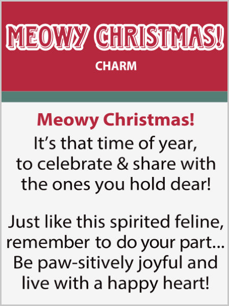 Meowy Christmas Cat Charm - Green