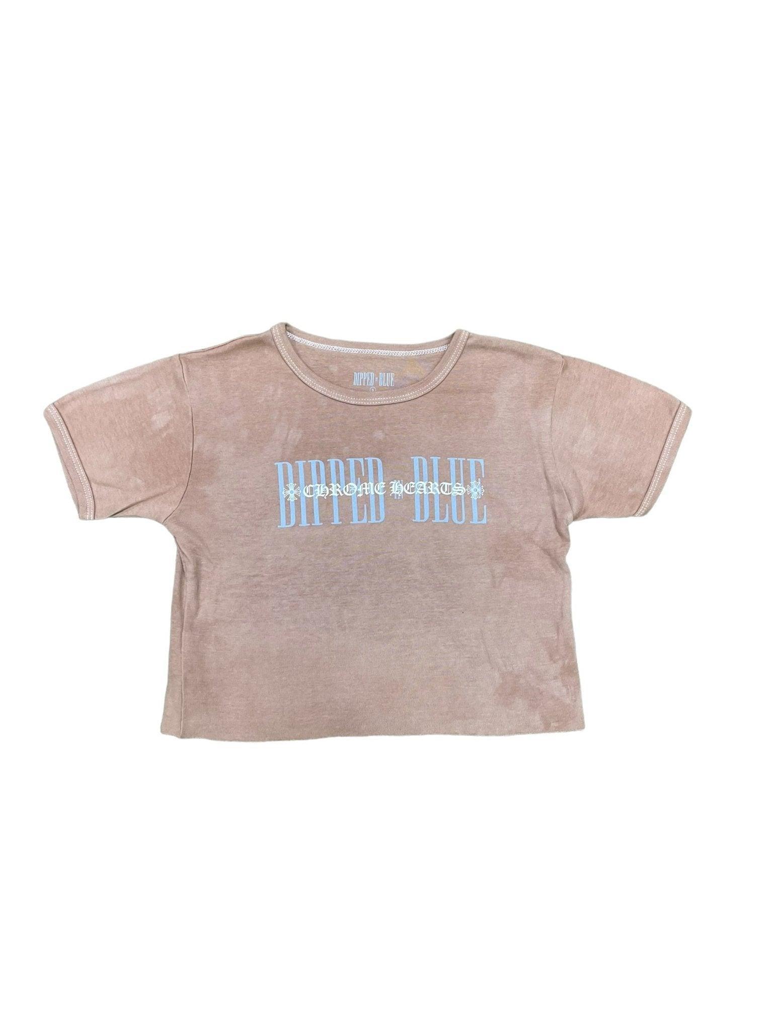 Women's Chrome Hearts x Dipped in Blue T-Shirt Brown (W)
