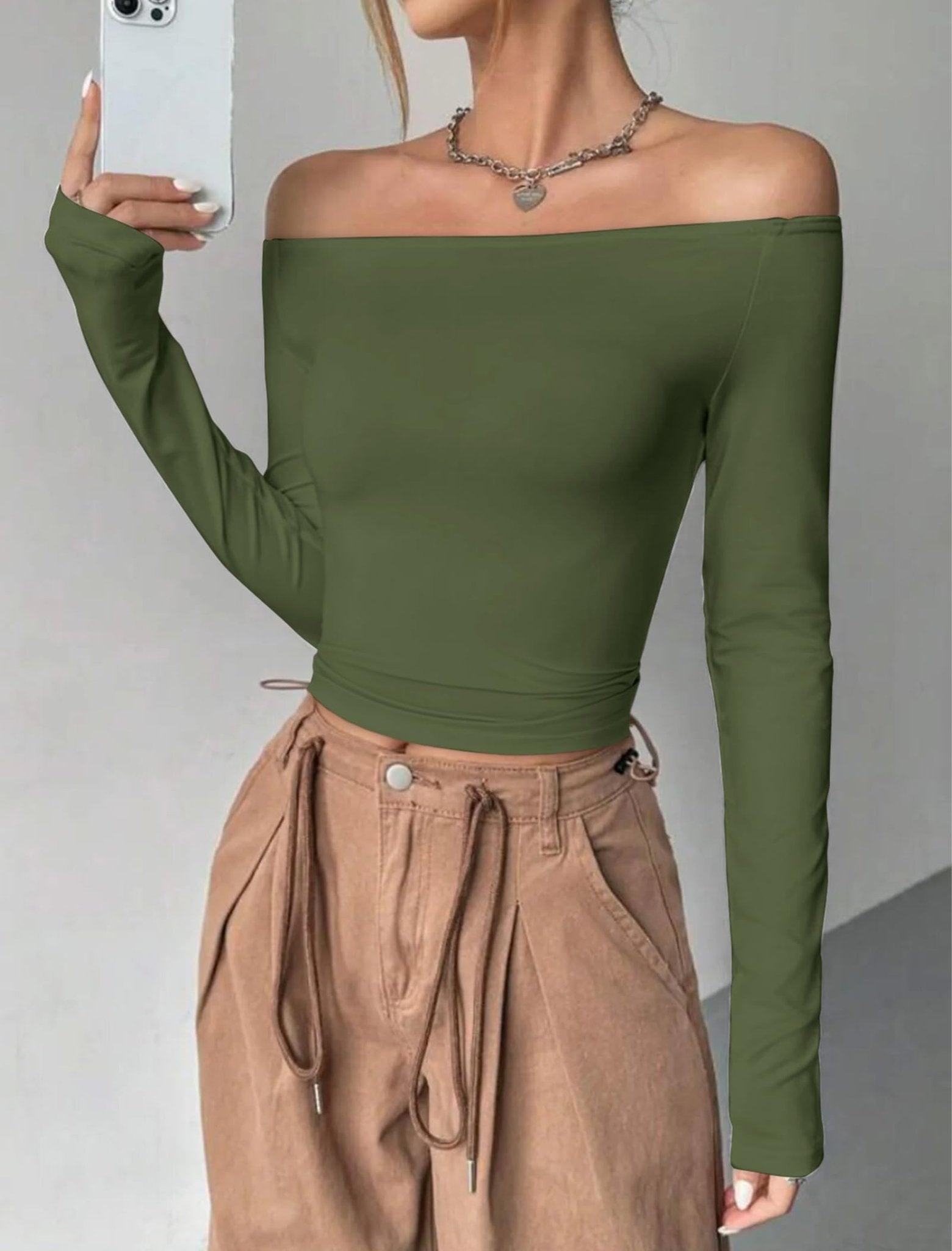 Womens Off The Shoulder Tops Long Sleeve Going Out Basic Shirts Cute Y2K Fall Trendy Fashion 2025