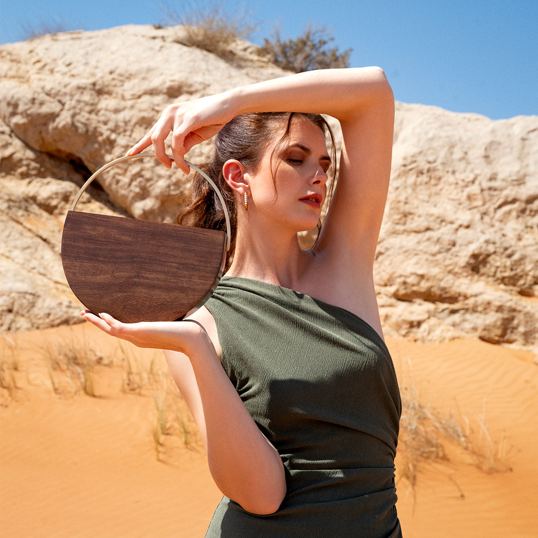 Wooden Halo Clutch