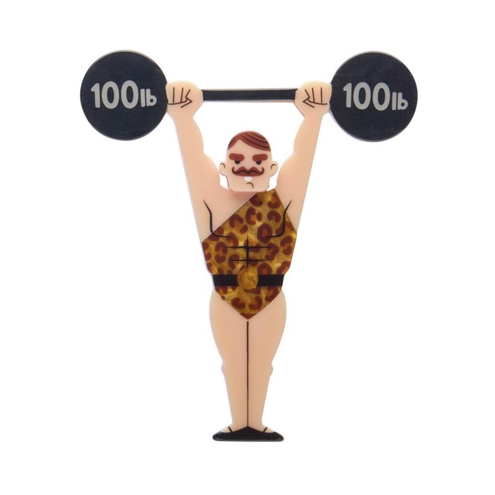 World's Strongest Man Brooch by Erstwilder