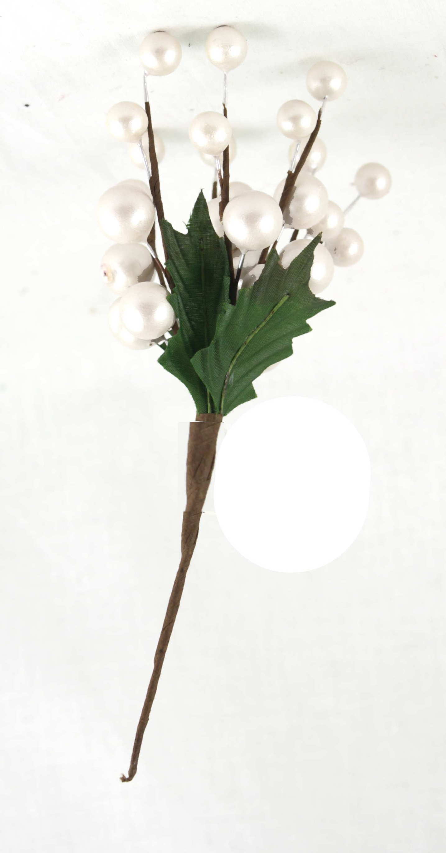 7.5" Berry Cluster - White
