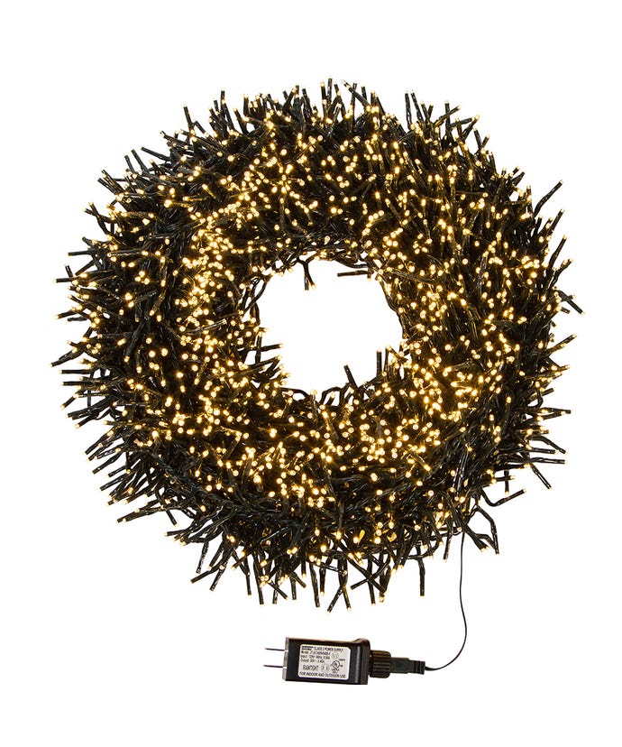 3000-Light Warm White LED Cluster Light Set
