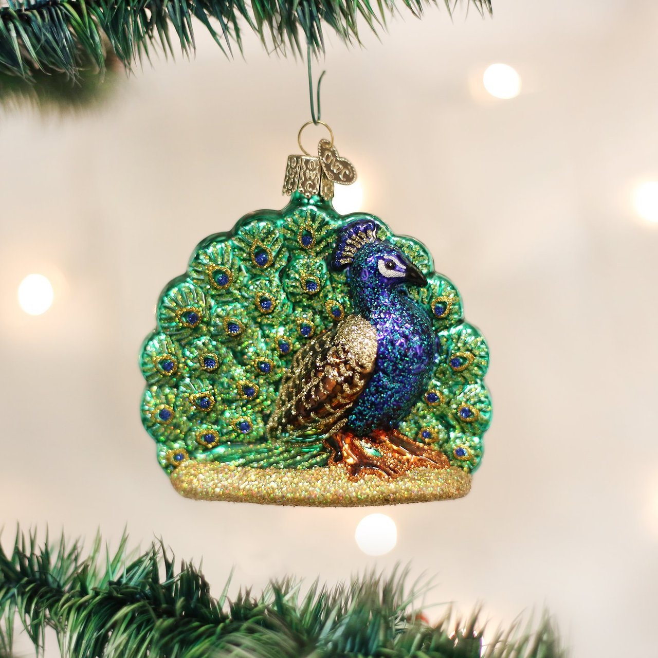 Old World Christmas Proud Peacock