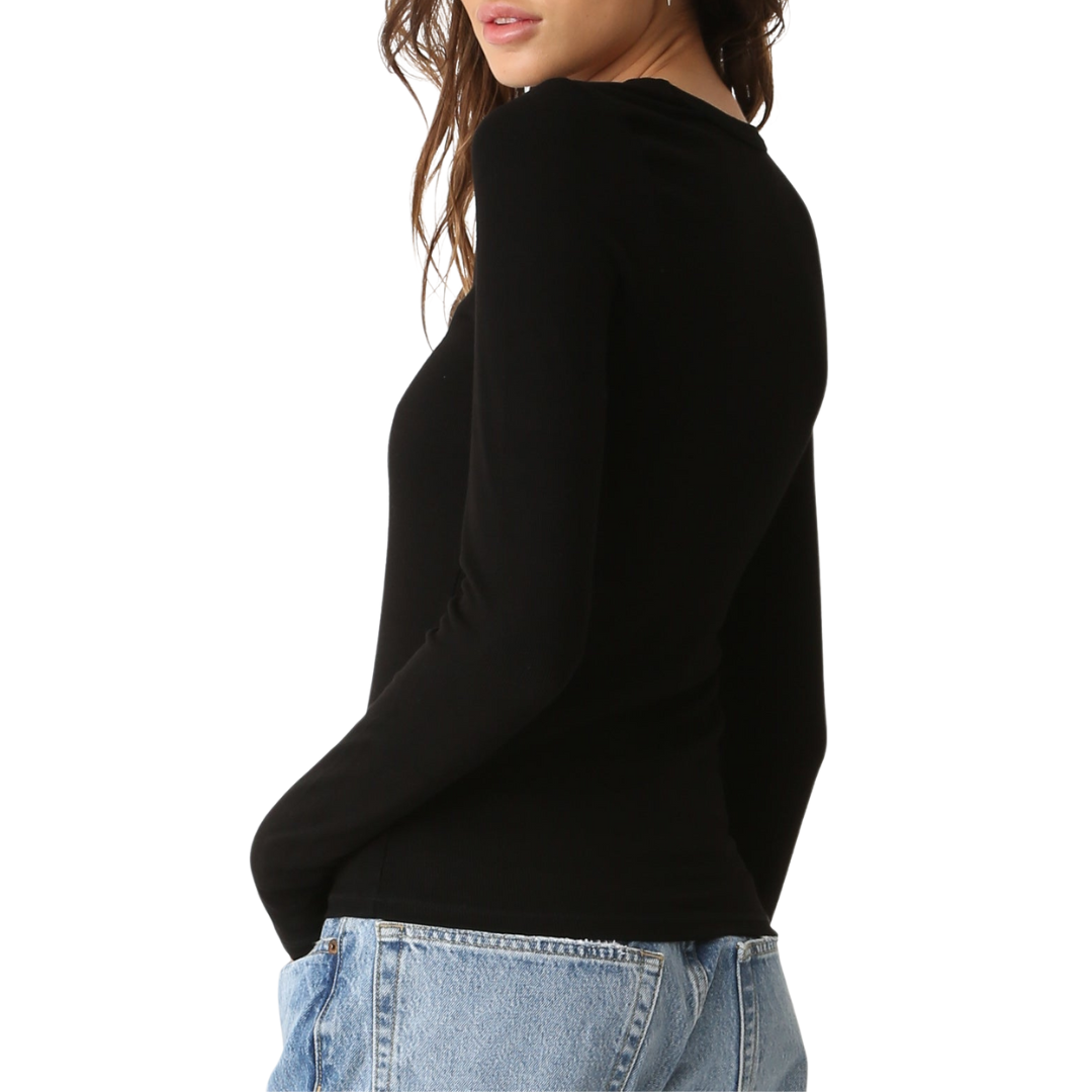 Olivia Rib Top - Black