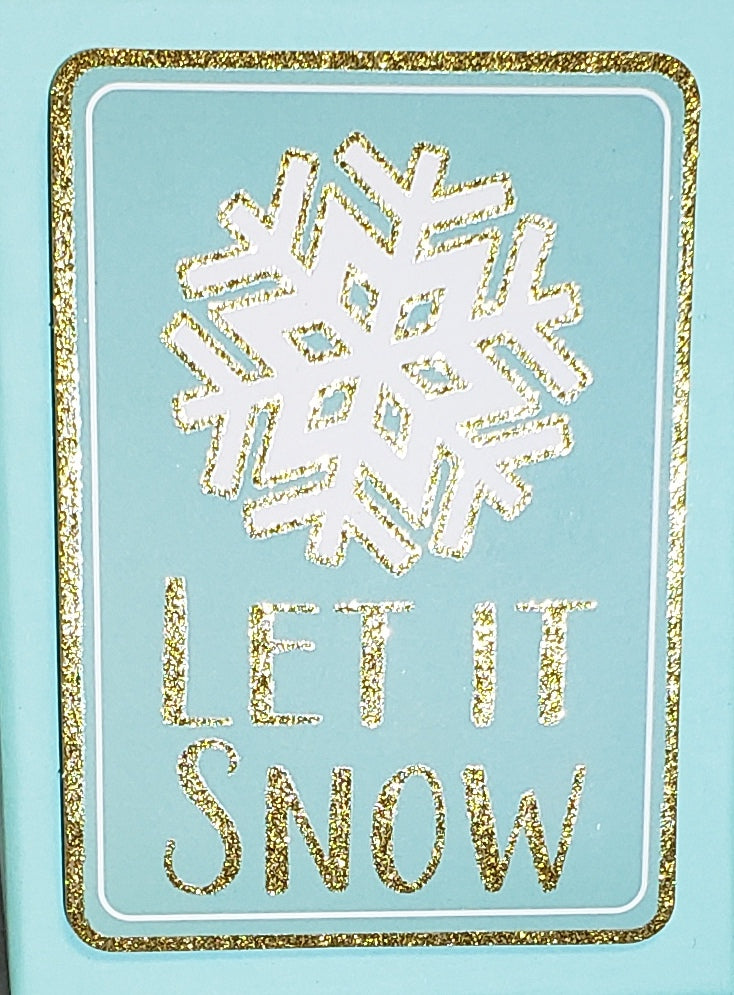 Tall Gift Card Gift Box - Let It Snow