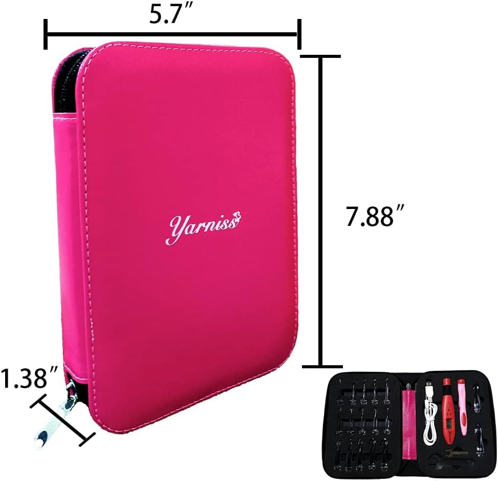 Yarniss 17 Size Counting Crochet Hooks Set, Light Up Crochet Hooks for Stitch & Row Counter