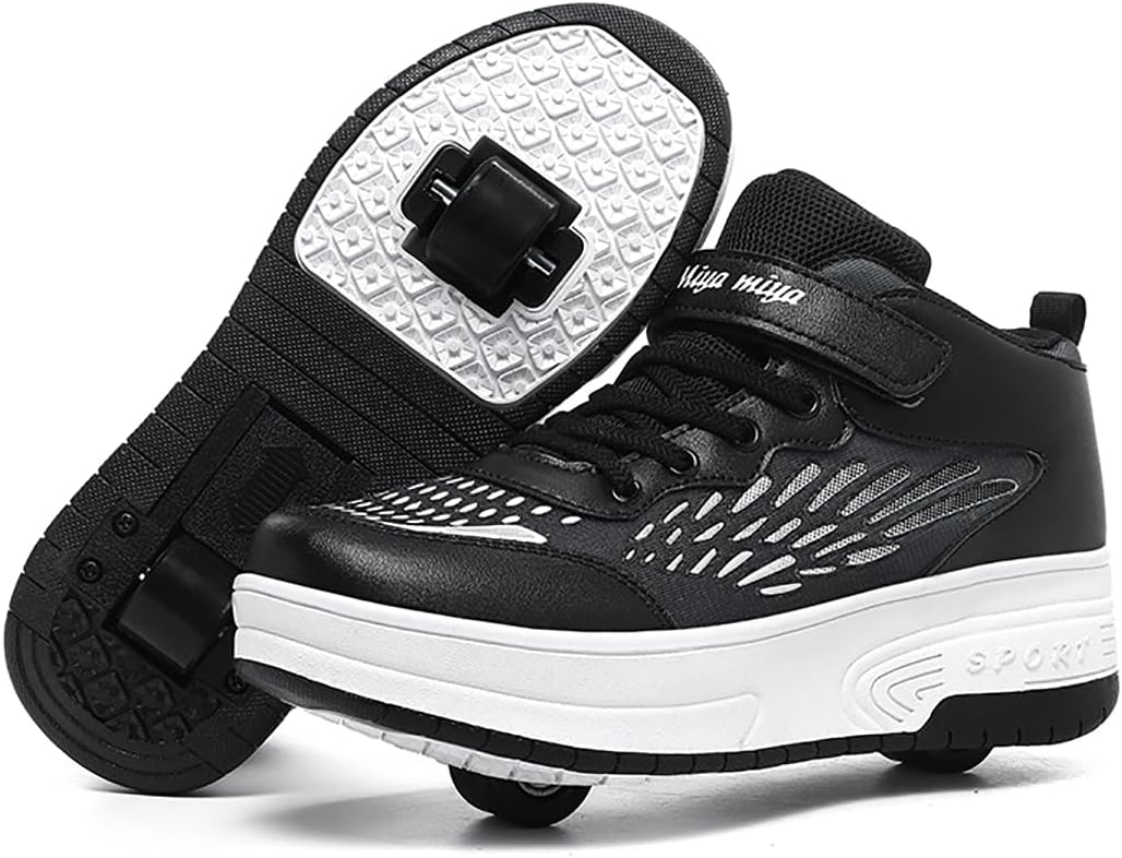 Ylllu Kids LED Roller Skate Shoes with Single Wheel Light up Roller Shoes Gift for Girls Boys Children